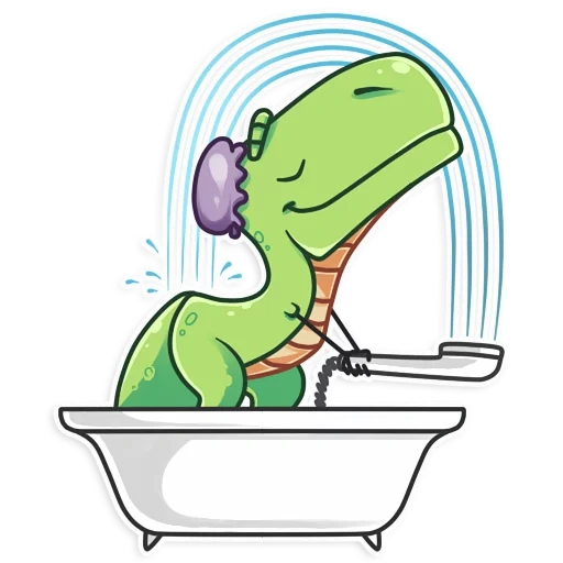 tyrannosaurus rex, krokodil in der badewanne, krokodil wascht sich das gesicht, iron rex short foot, dinosaurier mit kleinen händen