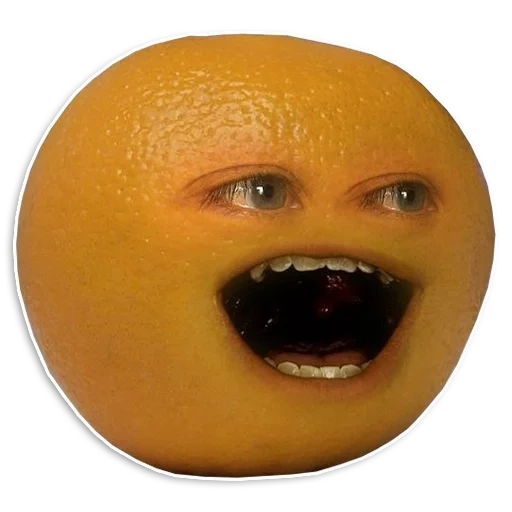 die böse orange, ärgerlicher orangenpfirsich, die böse orange orange