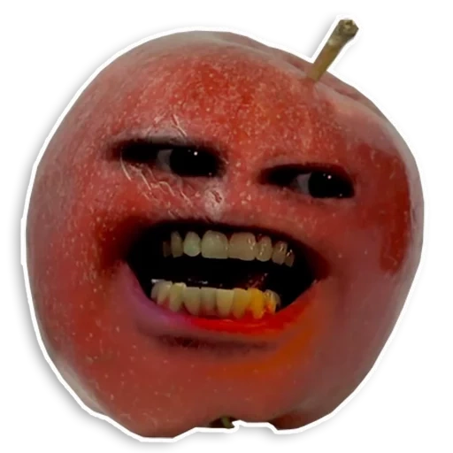 tangerine méchante, pomme orange annoying, mad orange hey apple, petite pomme orange annoying