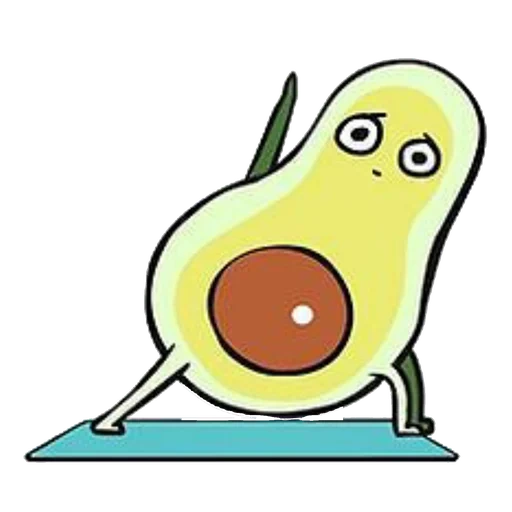 Avocado Yoga Sticker by Huebucket