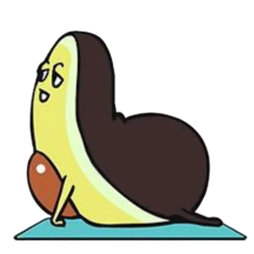 Avocado Yoga Sticker by Huebucket