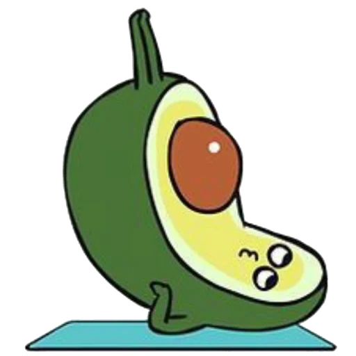 avocado, cartoon di avocado, disegno di avocado, buon avocado, un piccolo disegno di avocado