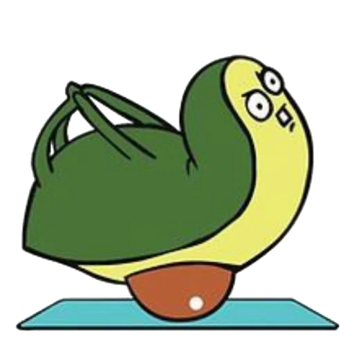 Avocado Yoga Sticker by Huebucket