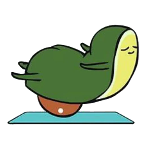 Avocado Yoga Sticker by Huebucket