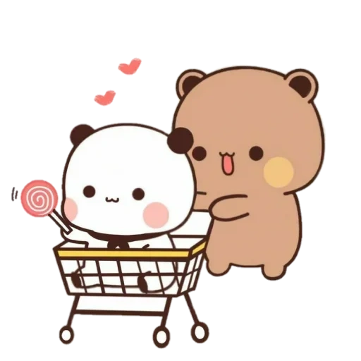 kawaii, cute bear, milk mocha bear