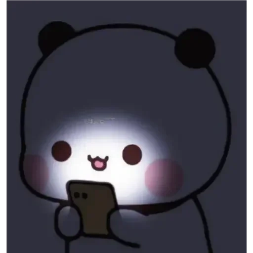 kawai, diagram, pola yang lucu, beruang itu lucu, pola panda yang lucu