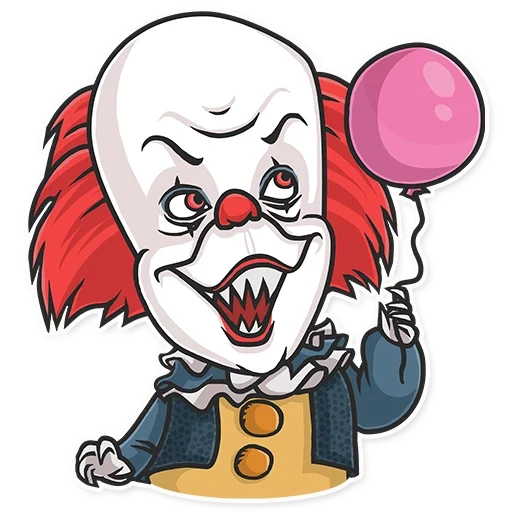 der clown, der clown pennywise, cartoon clown pennywise, gemälde von ono clown penny weiss