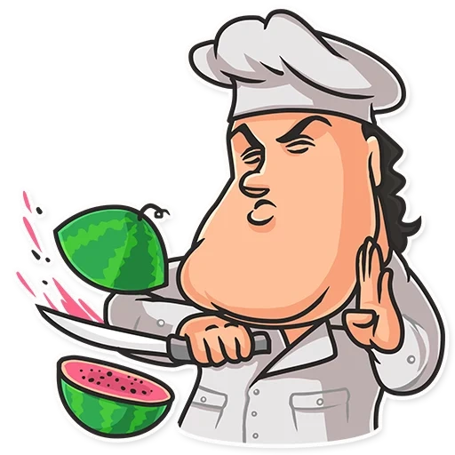 chef, chef, chef, an angry cook, chef's illustration