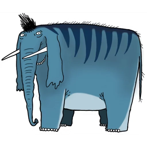 elefant, elefantenclipart, streifen elefant, elefant illustration, der elefant ist selten gestreift