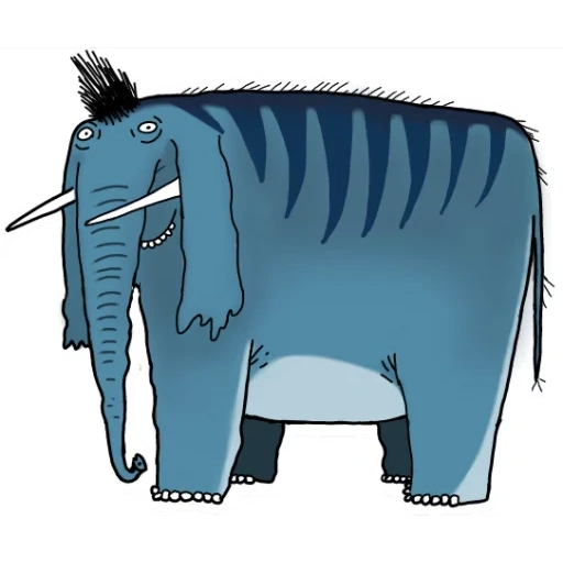 l'éléphant, clipart d'éléphant, éléphant rayé, illustration d'éléphant, l'éléphant est rare rayé