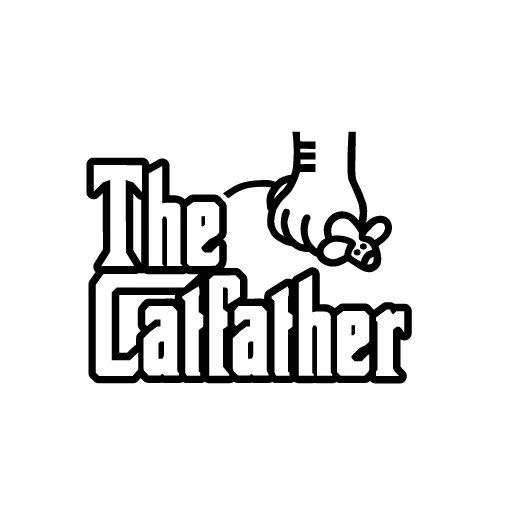 thecatfather, le parrain, logo godfather 2, le vector godfather, le parrain est un logo