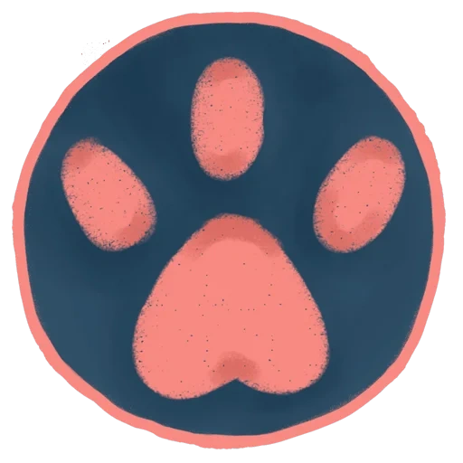cat, claw, badge, magnifier icon, animal icon