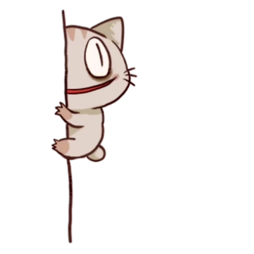 selo, gato anime, animal fofo, animação de gato colorido, gato de desenho animado fofo