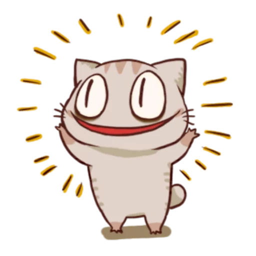 gatto, le foche, un bel sigillo, gatto giapponese, emoticon pacchetto anime gatto