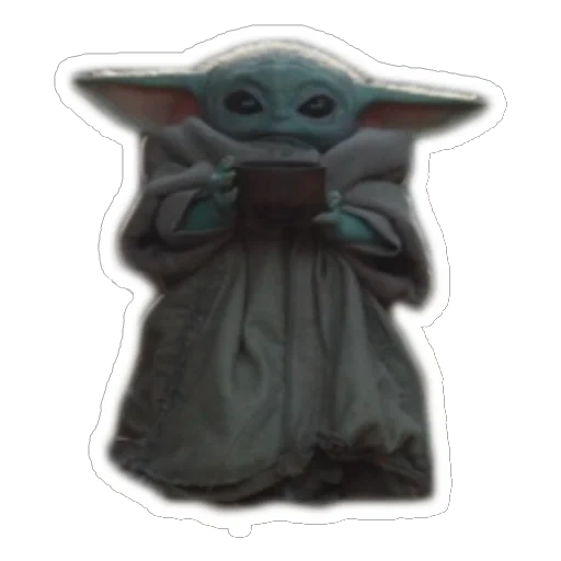 baby iodine, yoda baby, little iodine, kid yoda art, baby iodine drinks tea