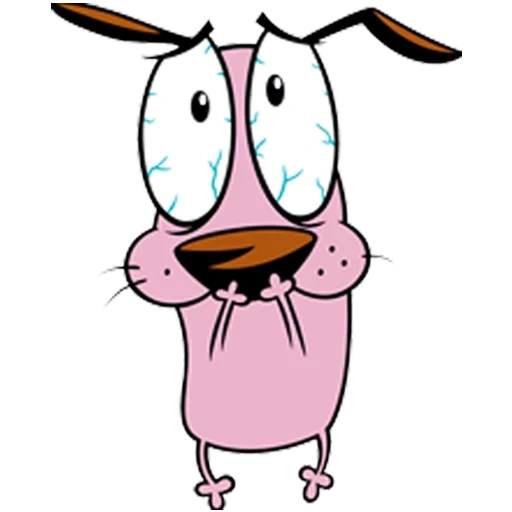 piada, cachorro rosa, cartoon network, a coragem é covarde, a coragem é um cachorro covarde