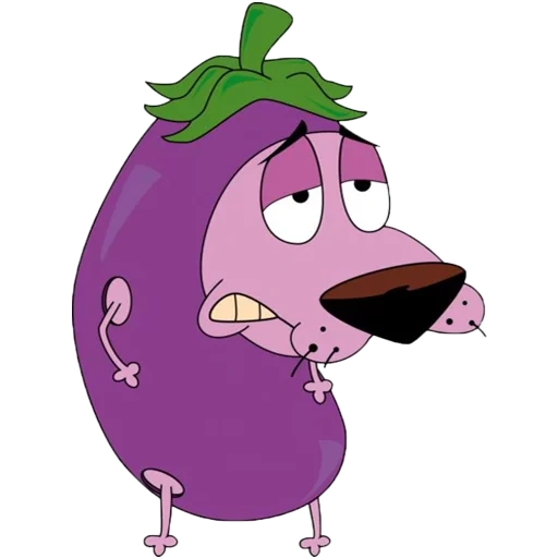 der männliche, charakter, der mut ist ein feige hund, erfundener charakter, crocket feige pyos aubergine