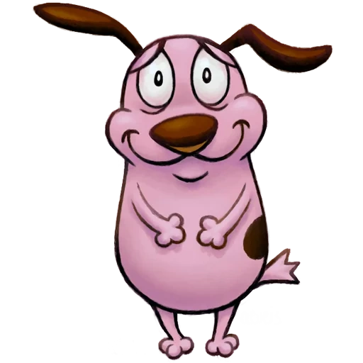 cane dei cartoni animati, cane timido, un personaggio immaginario, volpe di cane coraggiosa e debole, computer courage the cowardly dog