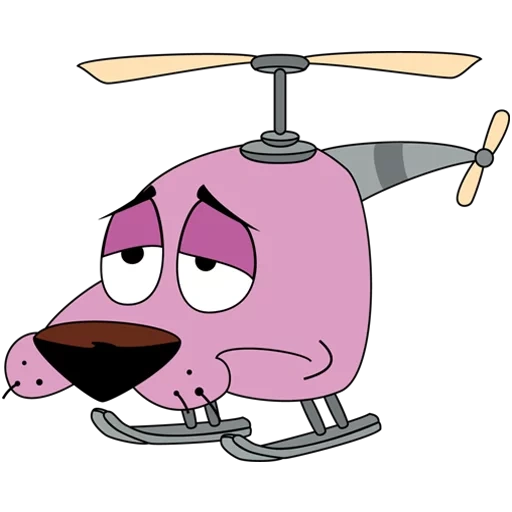 helikopter, keberanian adalah anjing pengecut, helikopter polisi, cartun netwear anjing pengecut, coupeage the cowardly dog eustace