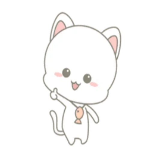 schizzo di kawai, sigillo fuori chibi chuan, modello di gatto carino, carino gatto cartone animato, schizzo di sigillo carino