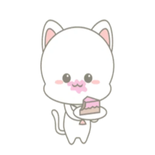 schizzo di kawai, per delineare carino, carino gatto cartone animato, schizzo di kawai, schizzo di sigillo carino