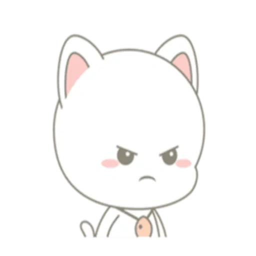 sigillo fuori chibi chuan, modello di gatto carino, schizzo di kawai, schizzo piccolo carino, schizzo di sigillo carino