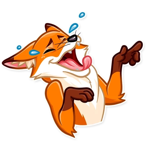 foxes, fox, laughing fox, cartoon fox