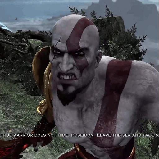 guerra de diós, guerra de dios iii, kratos god war, kratos sin una barba de dios guerra 4, kratos vs el dios de la torá 3