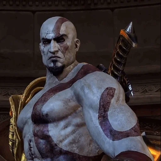 kratos, kratos god war 3, kratos god war 3 ps4, kratos god war 3 face, kratos god war 3 zeus
