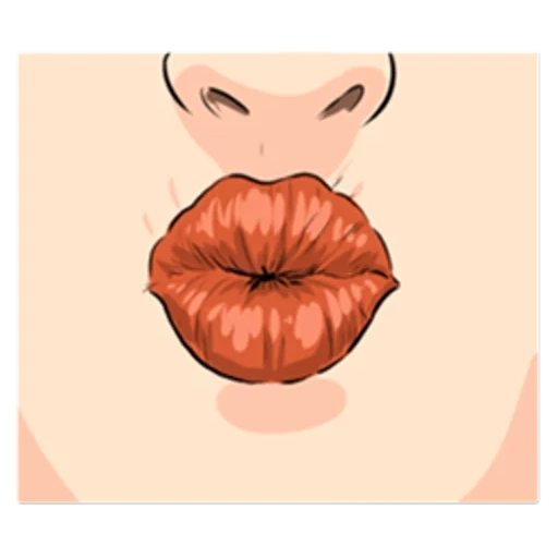 un bacio, grafica delle labbra