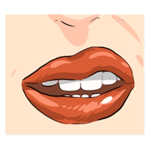 modello di bocca, pop art delle labbra, un bacio appassionato