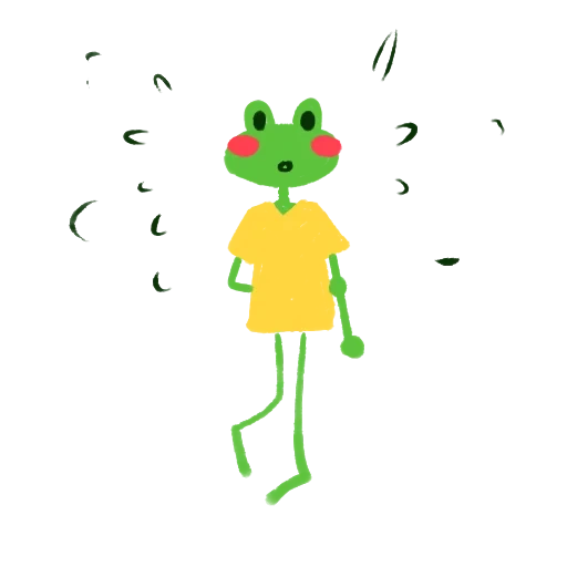 frog, a singing frog, cheerful frog, frog is small