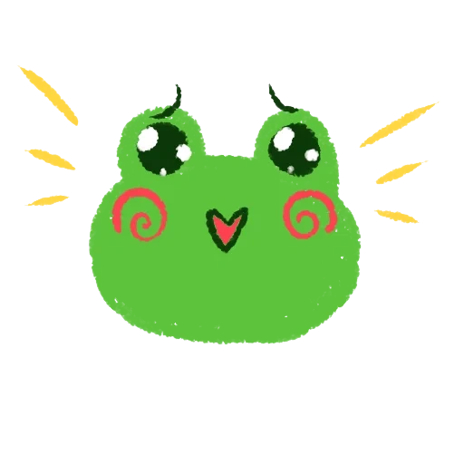 rana, la rana es kawaii, los amores son lindos, rana kawaii, rana verde