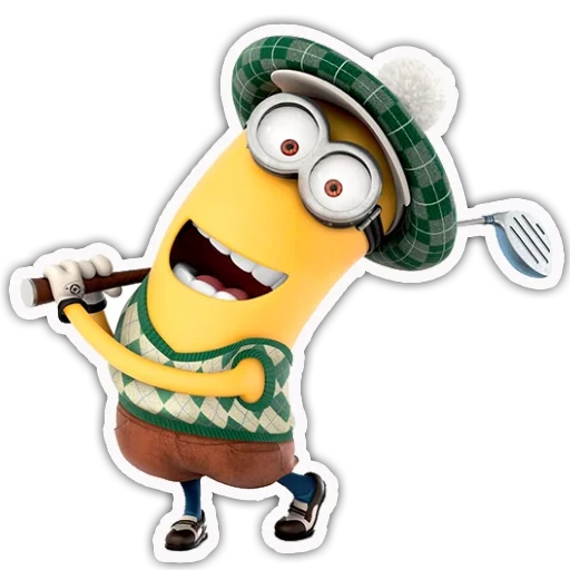 bob mignon, mignon kevin, pawpaw, minions golfer, minions characters