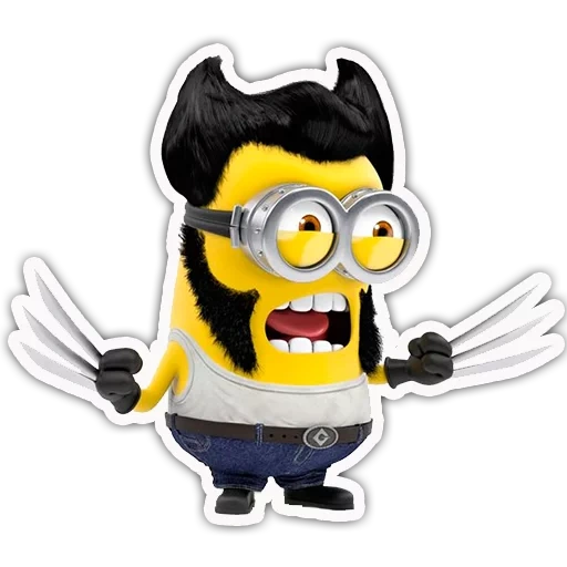 secuaces, minion genial, héroes de los secuaces, mignon wolverine, minions superhéroes