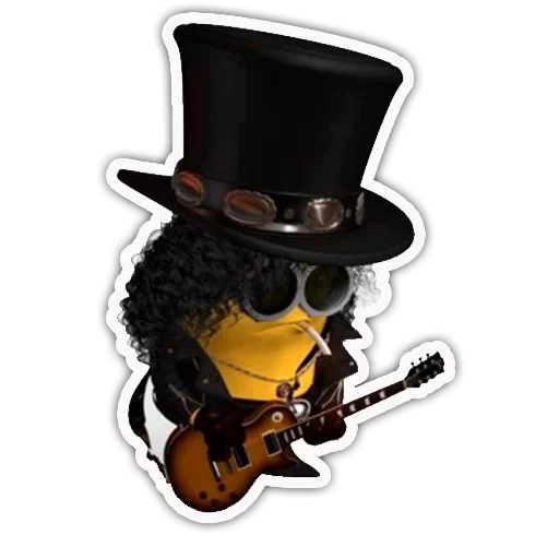 garis miring, mignon rock, slash minion, musisi rock minions, seni gitaris miring