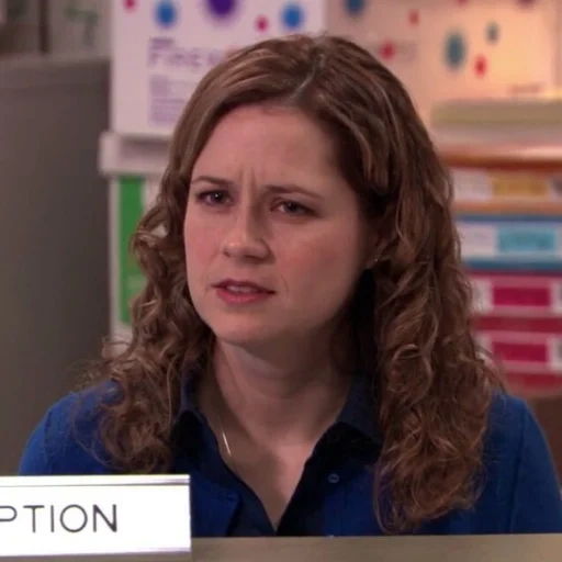 stress, the office, office pam, focus camera, office role pam beesly series