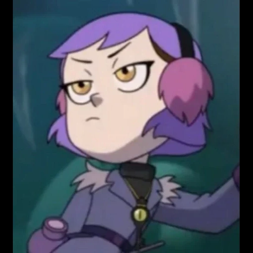 аниме, the owl, совиный дом 2 сезон, the owl house hunter, amity blight art purple hair