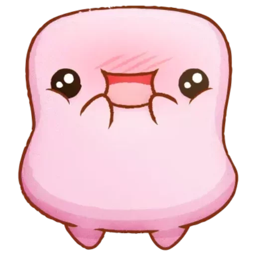 kawai, pink, splint, pink pig, marshmallow sticker