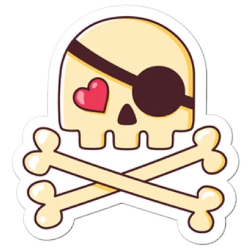 crâne, chibi skeleton, badge squelette, pince crânienne, crâne de pirate