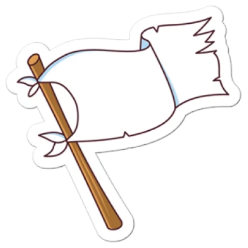 figure, white flag, white flag stick, modèle de drapeau blanc, dessins animés du drapeau blanc