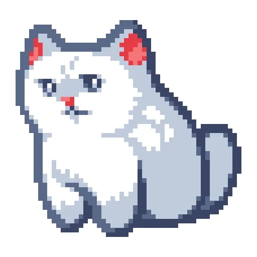 gato píxel, gato píxel, pixel art cat, gato píxel, tres píxeles de gato