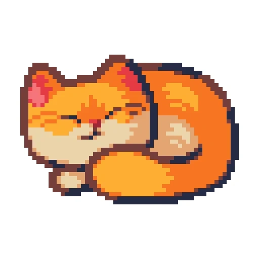 pixelkatze, pixelfuchs, fox pixelart, pixelgraue katze