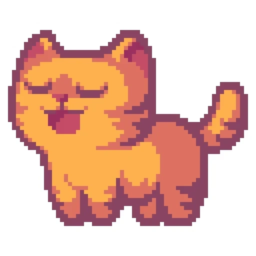pixel de chat, pixel cat, pixel cat, art pixel chai chien