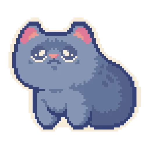 pixel cat, pixel cat, pixel cat, chat 16 16 pixels, pixel chat trompette