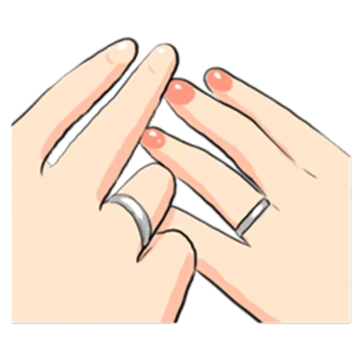 vendas, manicure, dedo, polegar, anel