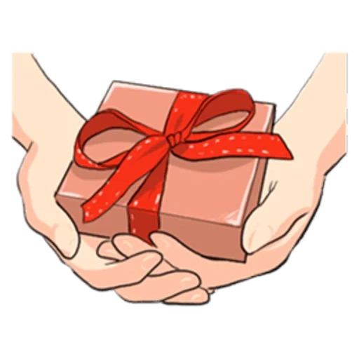 regalo, dare regali, illustrazione regalo, illustrazione di un regalo con le mani, buon compleanno al tuo adorabile marito