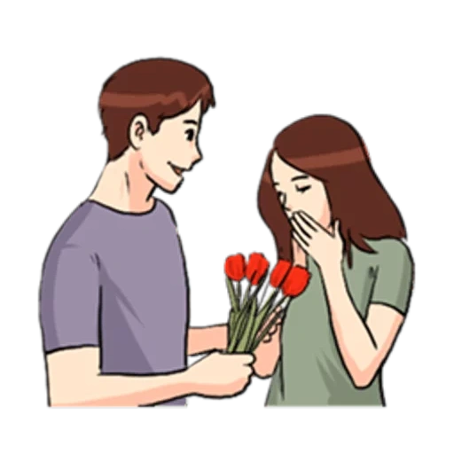 flowers, young woman, relations, a couple of people, seduction wikihow