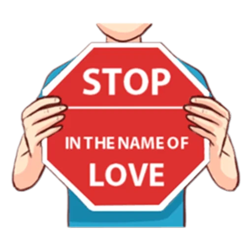 stop, berhenti memancing, tanda berhenti, stop love, tanda jalan cinta