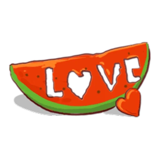 love, watermelon letter, watermelon lettering